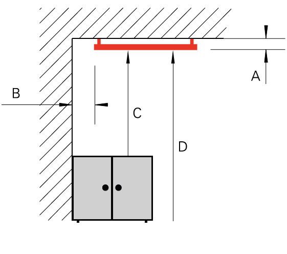 Shadow Crystal ceiling mounting distances